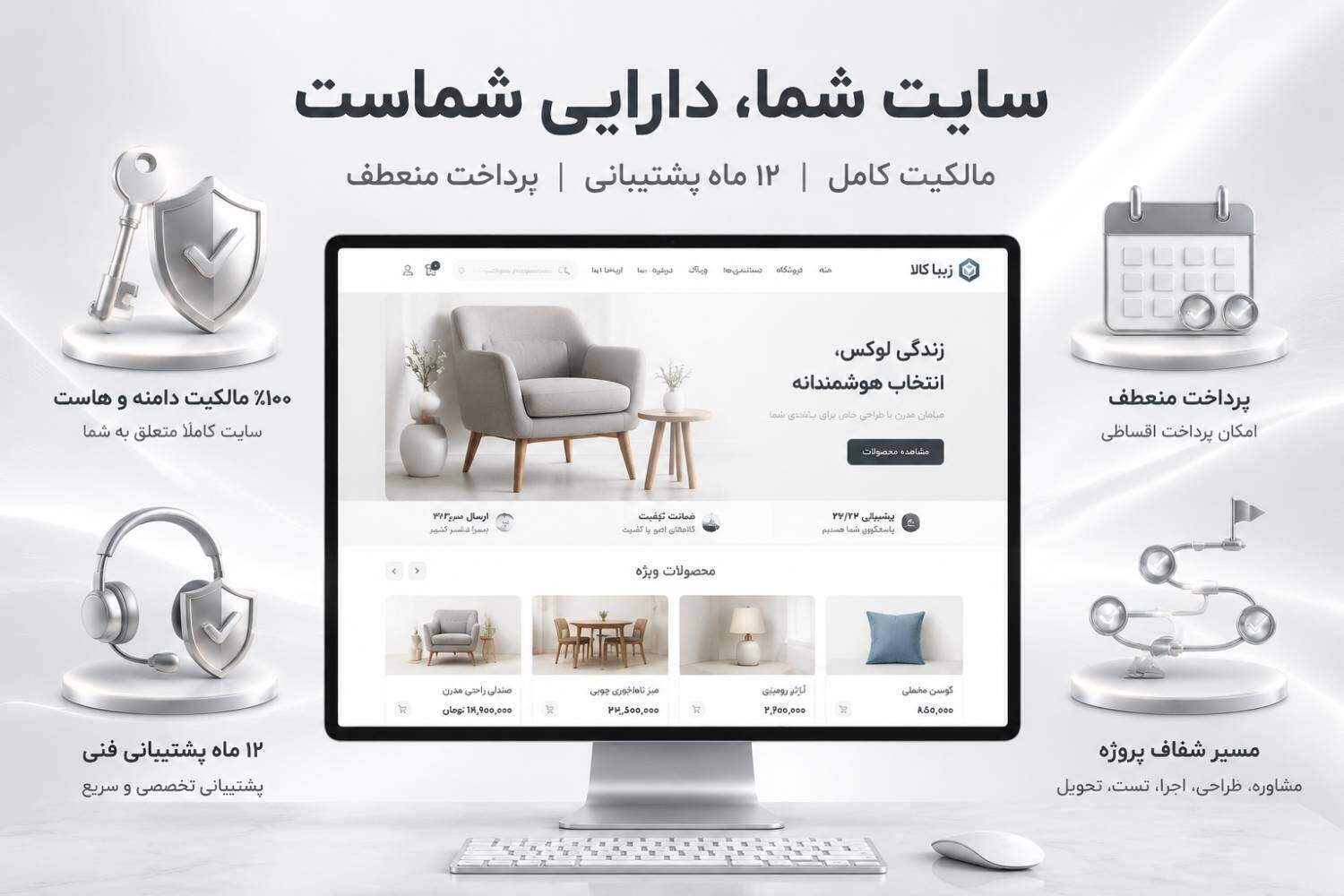 مزایای همکاری با مجموعه سئوماتیک پروژه طراحی سایت اختصاصی و حرفه ای؛ پشتیبانی یکساله و پرداخت اقساطی