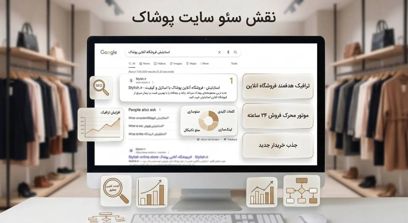 نقش سئو سایت پوشاک در دیده شدن میان رقبا