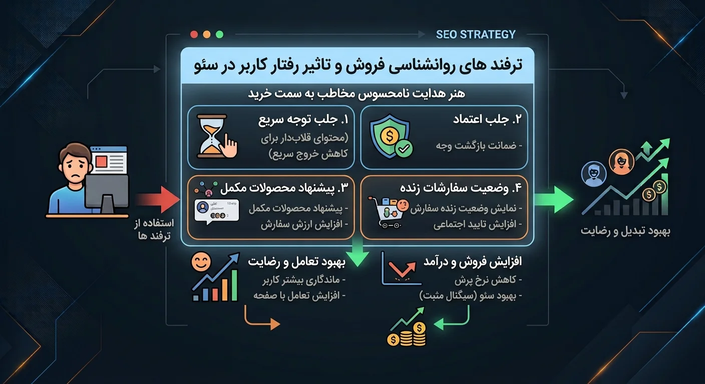 ترفند های روانشناسی فروش و تاثیر رفتار کاربر در سئو