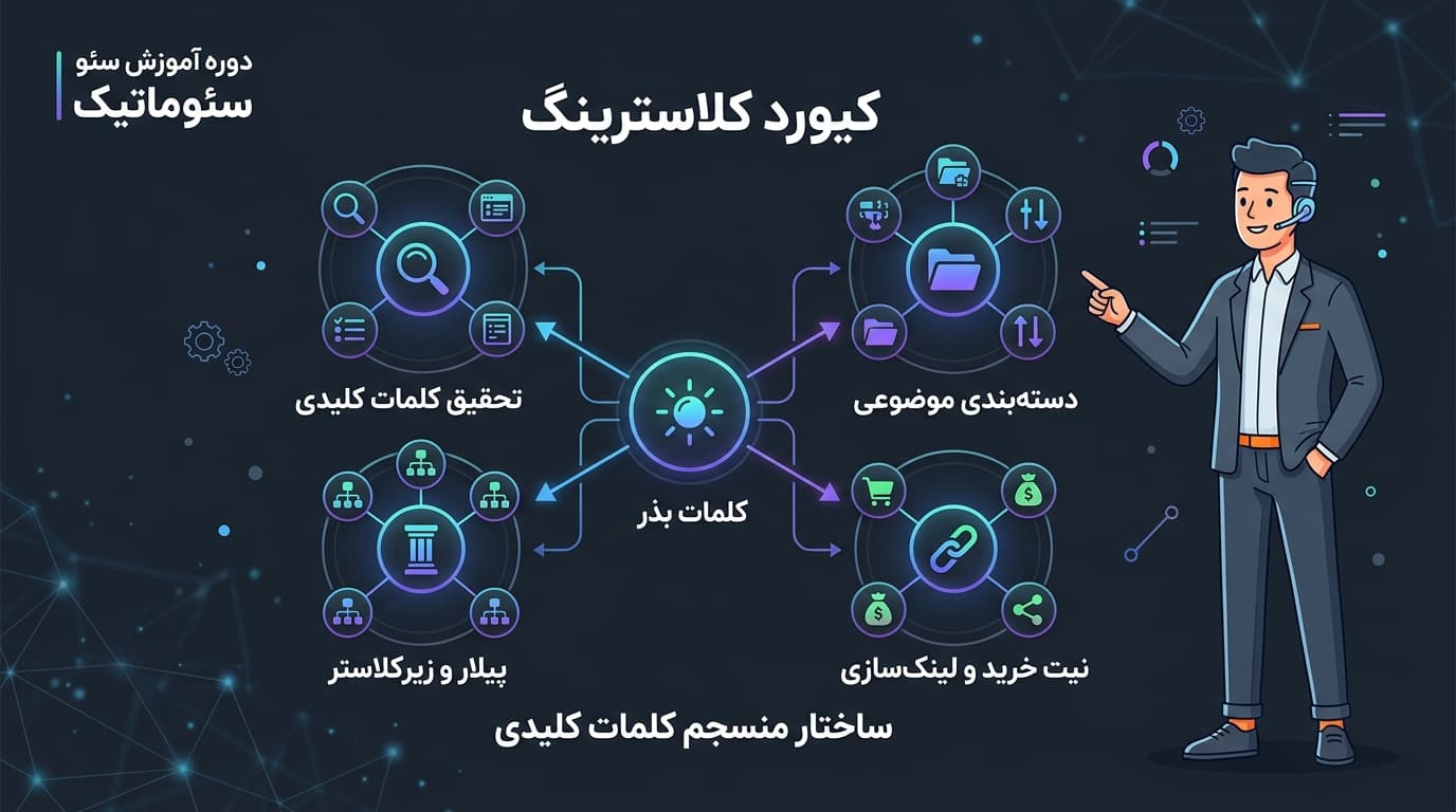 جلسه 20 دوره سئو | دسته بندی و کلاسترینگ کلمات کلیدی