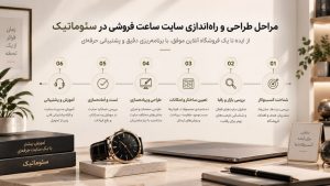 طراحی سایت ساعت فروشی با توجه به سلیقه و نیاز شما همراه با آموزش کار با سایت.