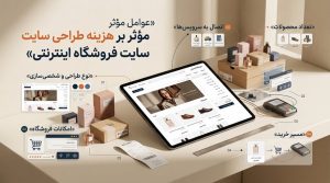 هزینه طراحی سایت فروشگاهی با امکانات متنوع؛ مقایسه قابلیتهایی مانند دستهبندی محصولات، جستوجو، سبد خرید و ثبت سفارش.