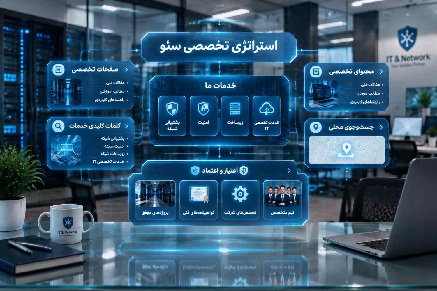 مشتریان پیش از تماس با شما، معمولاً درباره تخصص و اعتبار شما تحقیق میکنند. بهینهسازی سایت شرکتهای IT کمک میکند تا وقتی کاربر به سایت شما میرسد، با صفحاتی روبهرو شوند که اعتماد آنها را جلب کرده و تخصص شما را در حوزه کاری خود نشان میدهد. ارائه سوابق پروژههای موفق، گواهینامههای فنی، حوزههای تخصصی و معرفی تیم متخصص شرکت در سایت میتواند از عواملی باشد که اعتبار سایت خدمات IT و پشتیبانی شبکه را اثبات میکند.