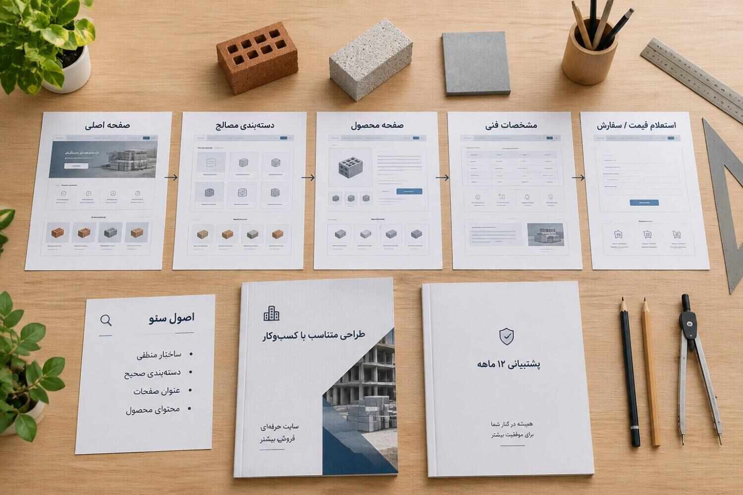 مزایای سفارش طراحی سایت مصالح به شرکت سئوماتیک در شرکت خدمات سئو و طراحی سایت سئوماتیک، راهکار مناسب بر اساس نیاز واقعی کسبوکار انتخاب میشود. هنگام سفارش طراحی سایت مصالح، نوع محصولات، شیوه فروش و امکانات موردنیاز بررسی و بهترین راهکار برای پروژه پیشنهاد میشود.