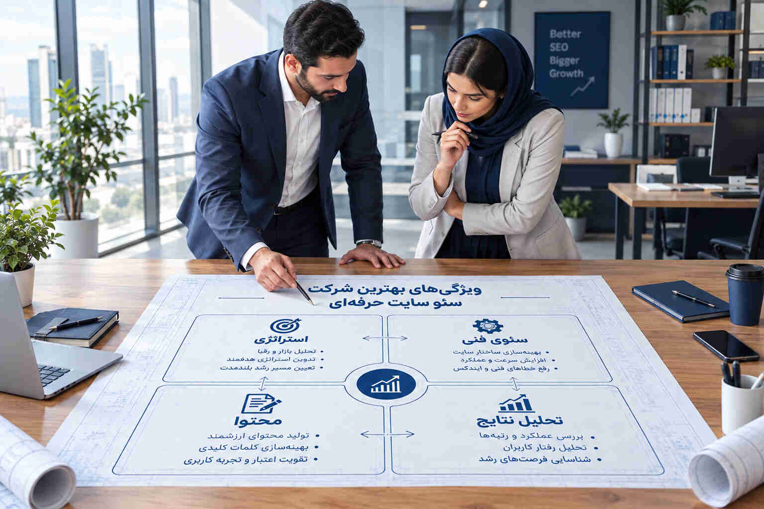 تیمی که فقط فهرستی از فعالیت‌های انجام‌شده را ارسال می‌کند، لزوماً گزارش مناسبی ارائه نمی‌دهد. گزارش خوب باید مشخص کند چه اقداماتی انجام شده، چه نتیجه‌ای داشته و در مرحله بعد قرار است چه چیزی بهبود پیدا کند. یک تیم حرفه‌ای باید بتواند علاوه بر اجرای کار، منطق پشت تصمیم‌های خود را توضیح دهد و نشان دهد هر فعالیت چه ارتباطی با هدف کسب‌وکار شما دارد.